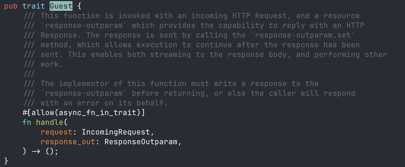 The trait bindings::exports::wasi::http::incoming_handler::Guest